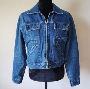Vintage Y2k E Spirit Denim Jacket 100% Cotton Women's Sz M.
